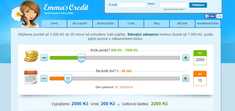 Recenze půjčky od Emmas Credit.
