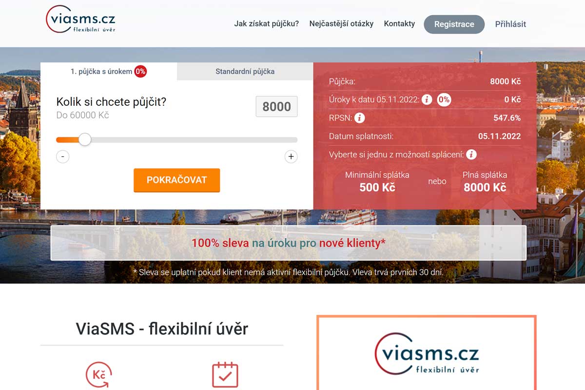 Viasms.cz – online poskytovatel flexibilních úvěrů